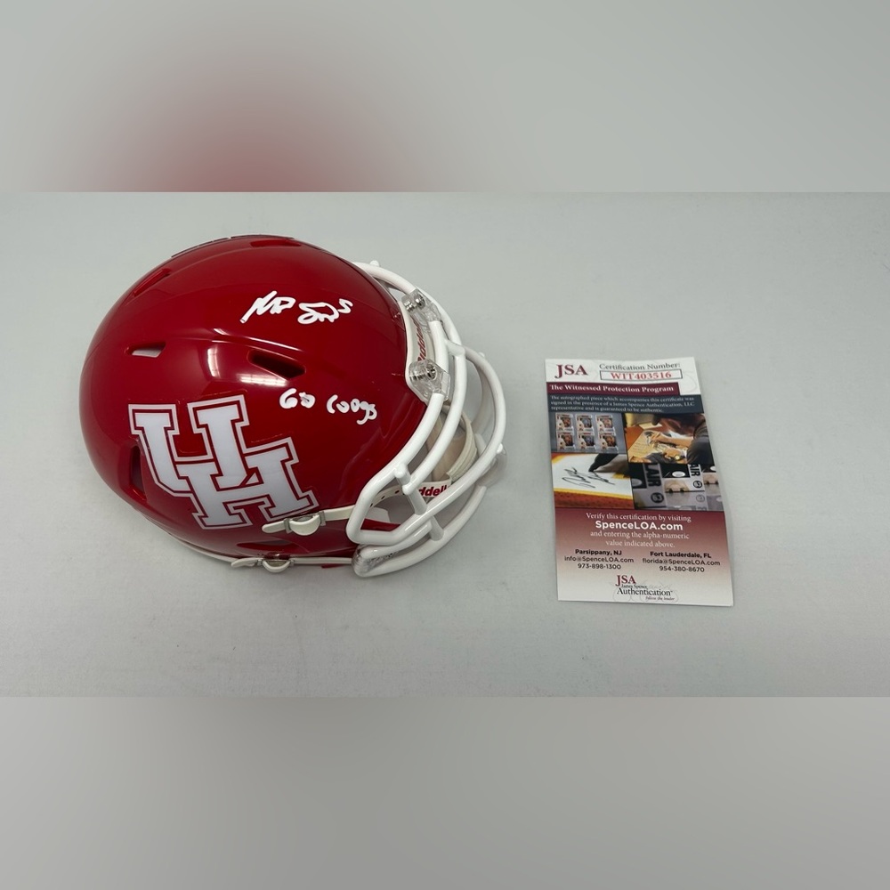 Maquez Stevenson signed‎ Houston Cougars Mini Helmet JSA COA